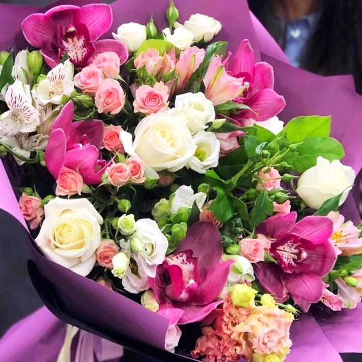 Rózsaszín gömbcsokor - NAGY MÉRET