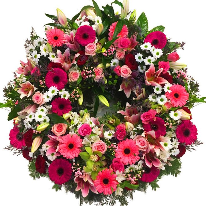 Görög koszorú mély rózsaszín árnyalatban