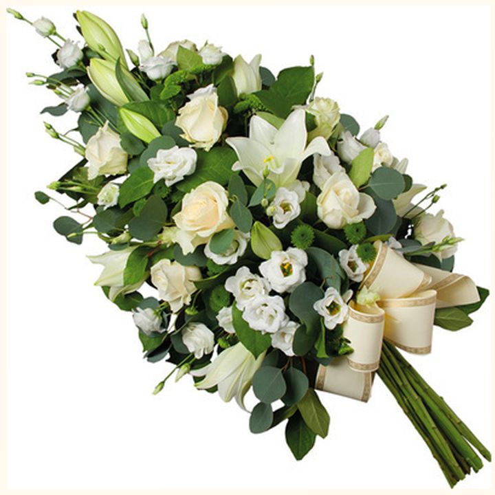 Sírcsokor fehér virágokkal