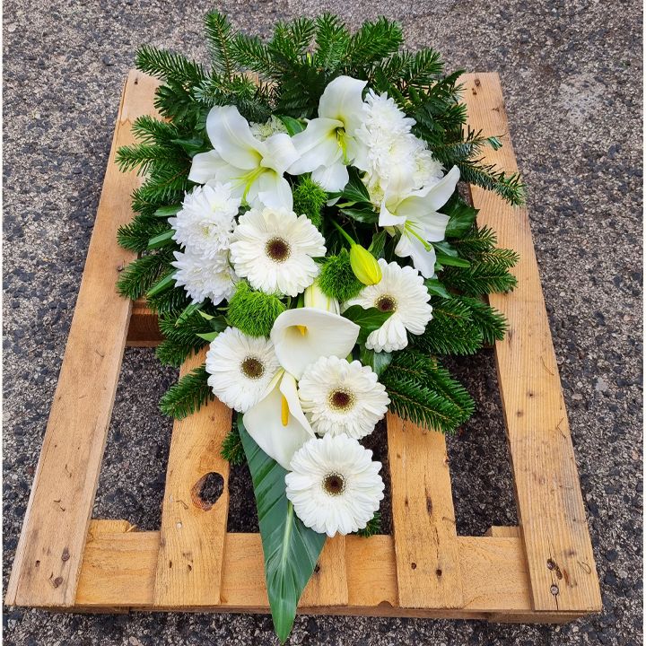 Fehér kegyeleti csokor