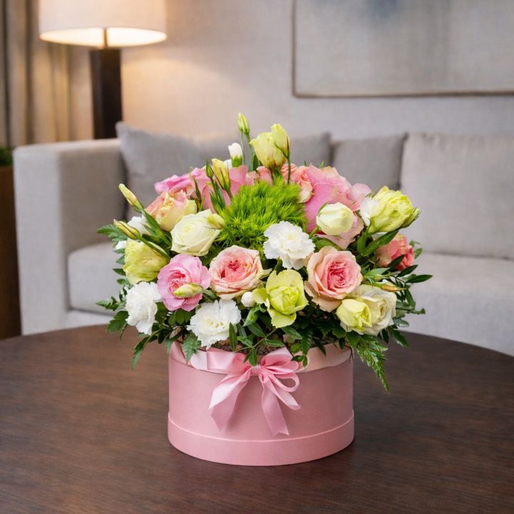 rózsaszín virágbox