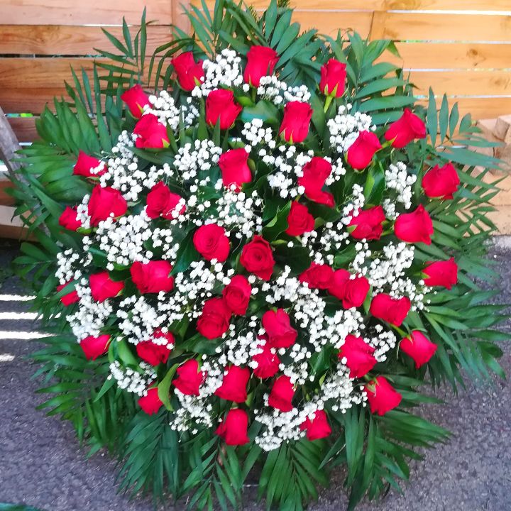 Bordó rózsa koszorú